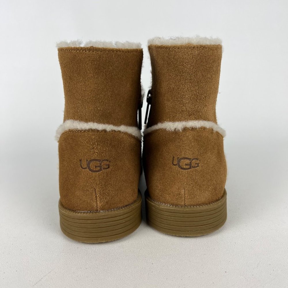 UGG Coletta Girls Chestnut Brown Suede Ankle Boots 1094579K Winter Youth size 3 - Picture 4 of 15